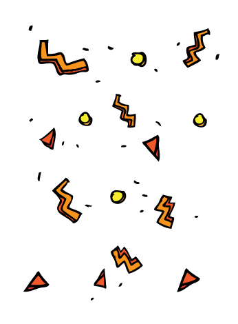 Arcade handdrawn confetti